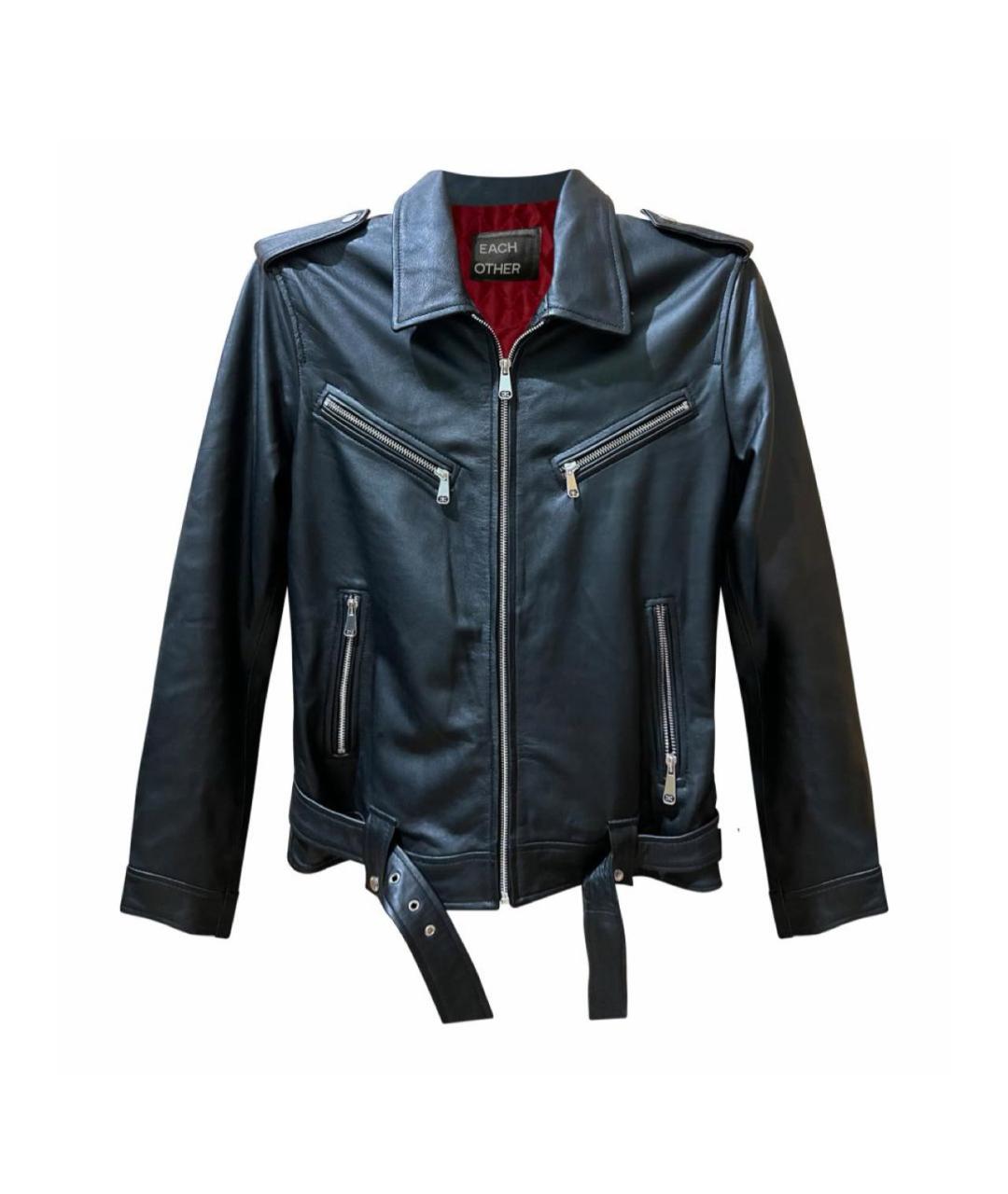 EACH X OTHER Черная кожаная куртка, фото 7