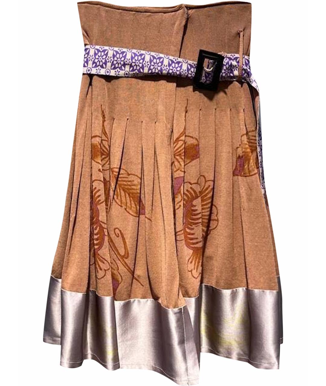 ETRO Коричневая юбка миди, фото 1