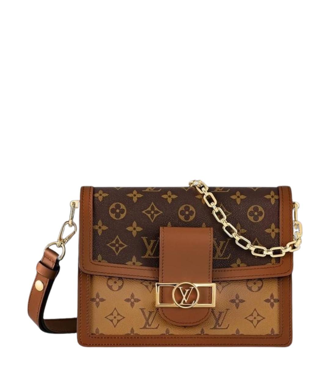 LOUIS VUITTON Коричневая кожаная сумка через плечо, фото 1