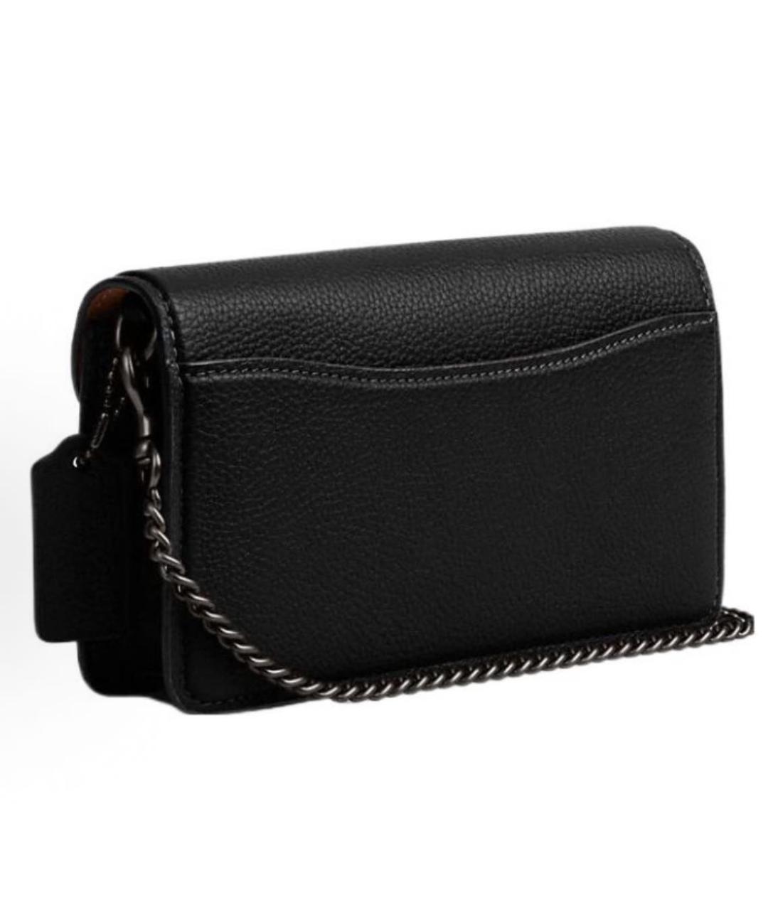 COACH Черная кожаная сумка через плечо, фото 2