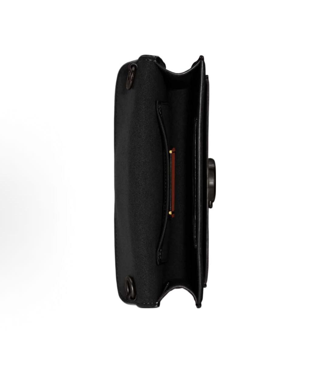 COACH Черная кожаная сумка через плечо, фото 4