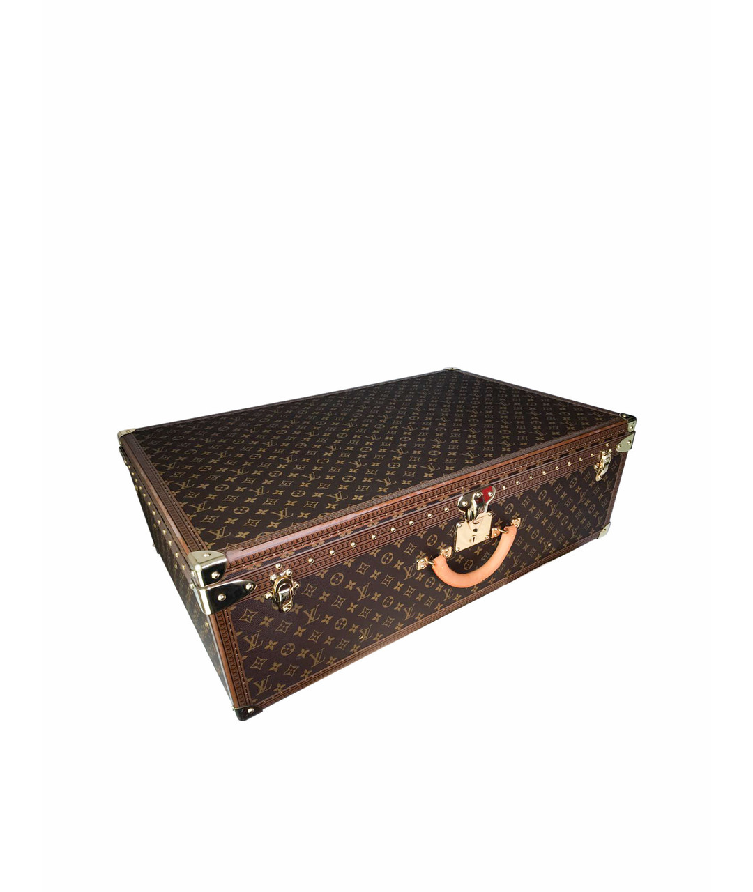 LOUIS VUITTON PRE-OWNED Коричневый чемодан из искусственной кожи, фото 1