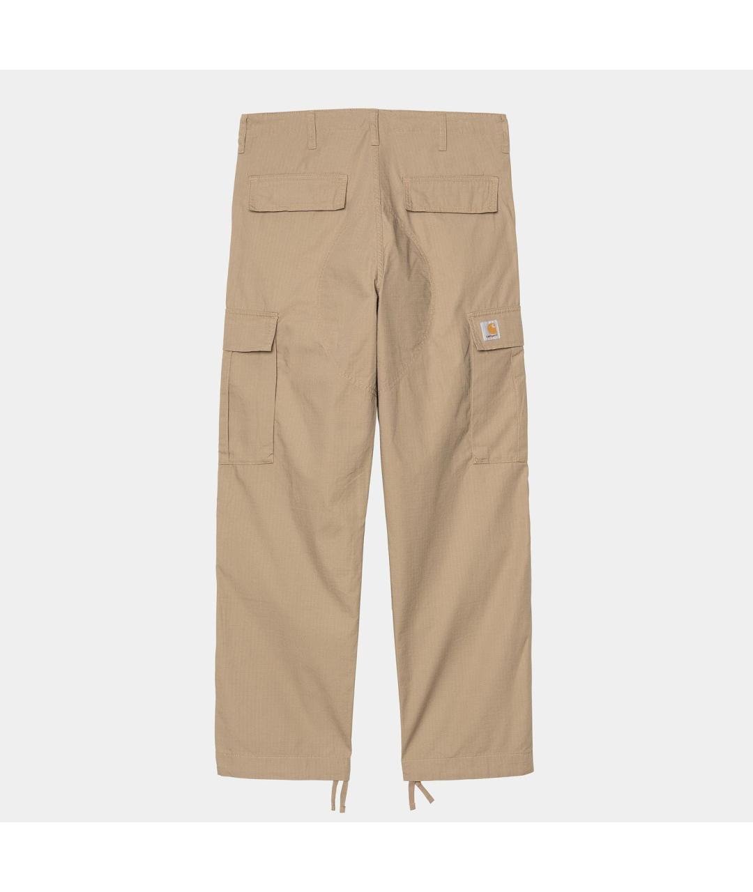CARHARTT WIP Бежевые хлопковые повседневные брюки, фото 2