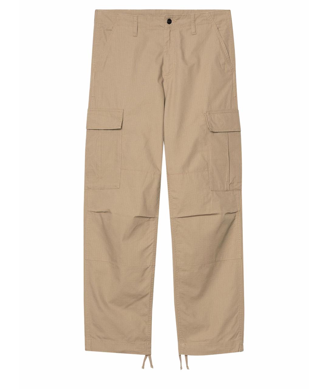 CARHARTT WIP Бежевые хлопковые повседневные брюки, фото 1