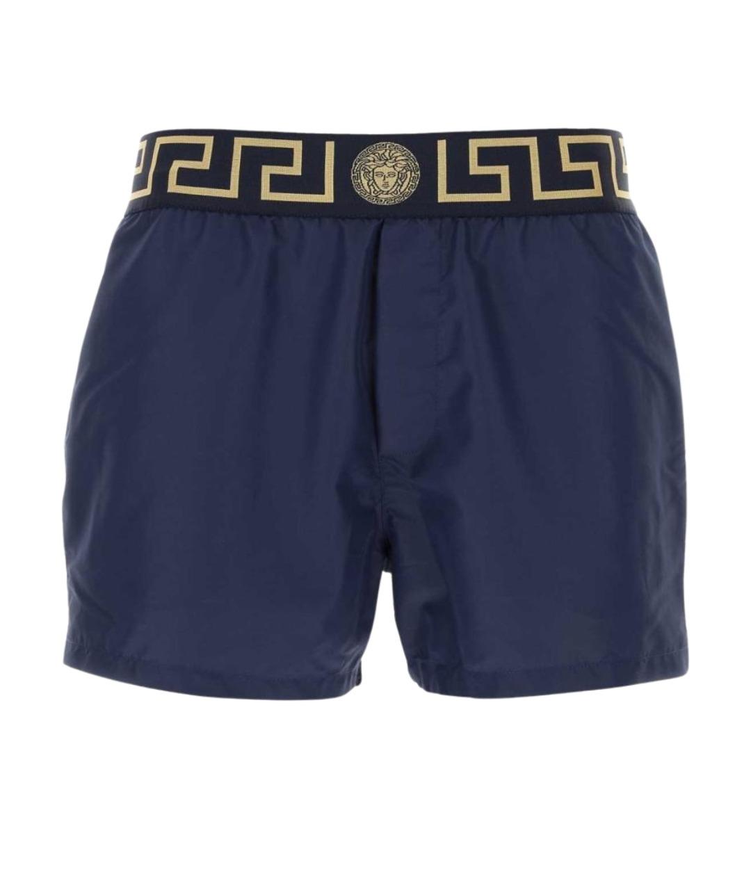 VERSACE Синие полиэстеровые шорты, фото 1