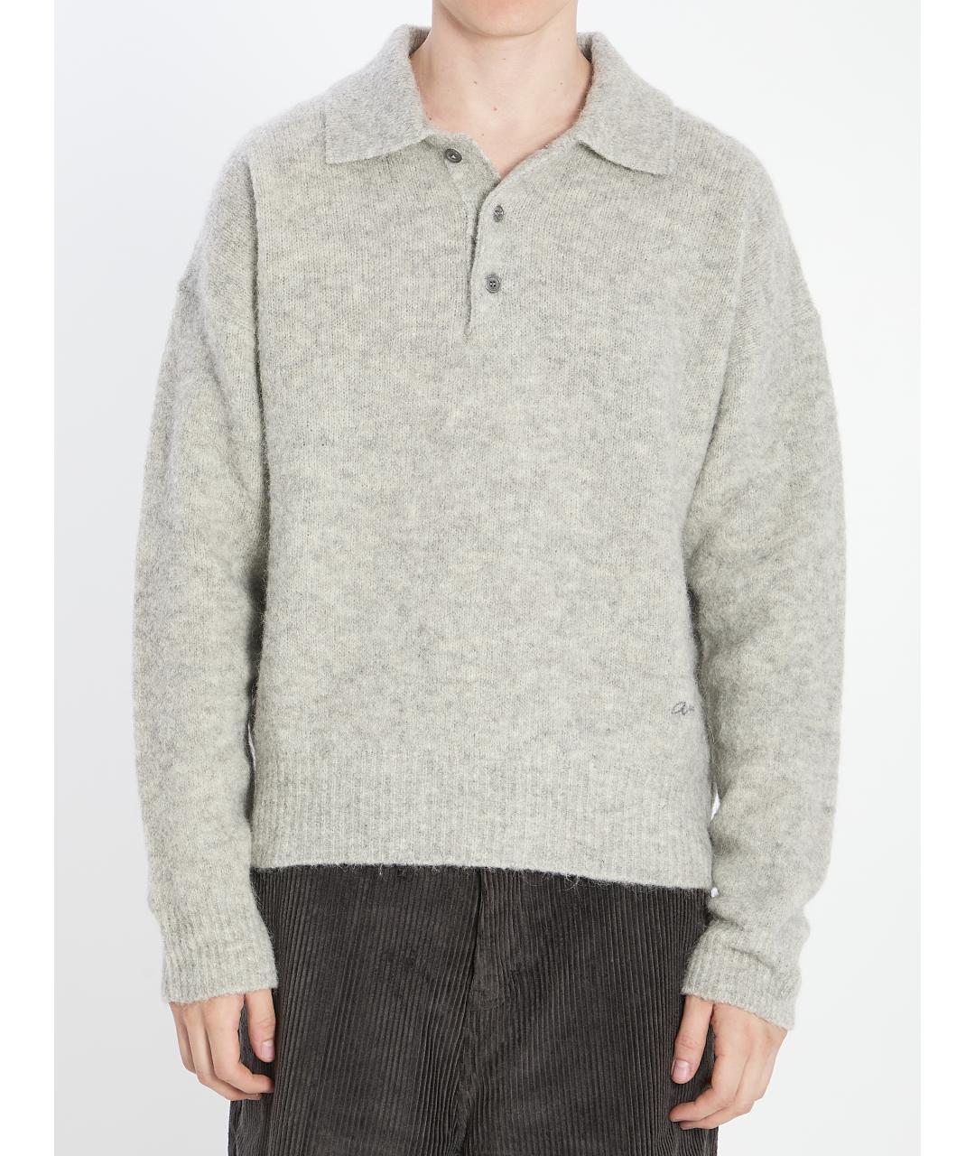 Ami Paris Серый шерстяной джемпер / свитер, фото 2