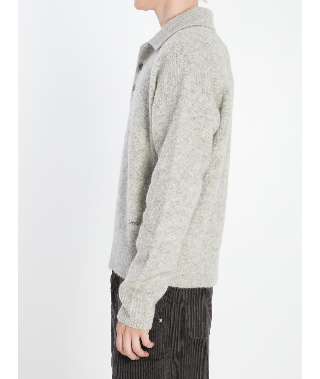 Ami Paris Серый шерстяной джемпер / свитер, фото 4