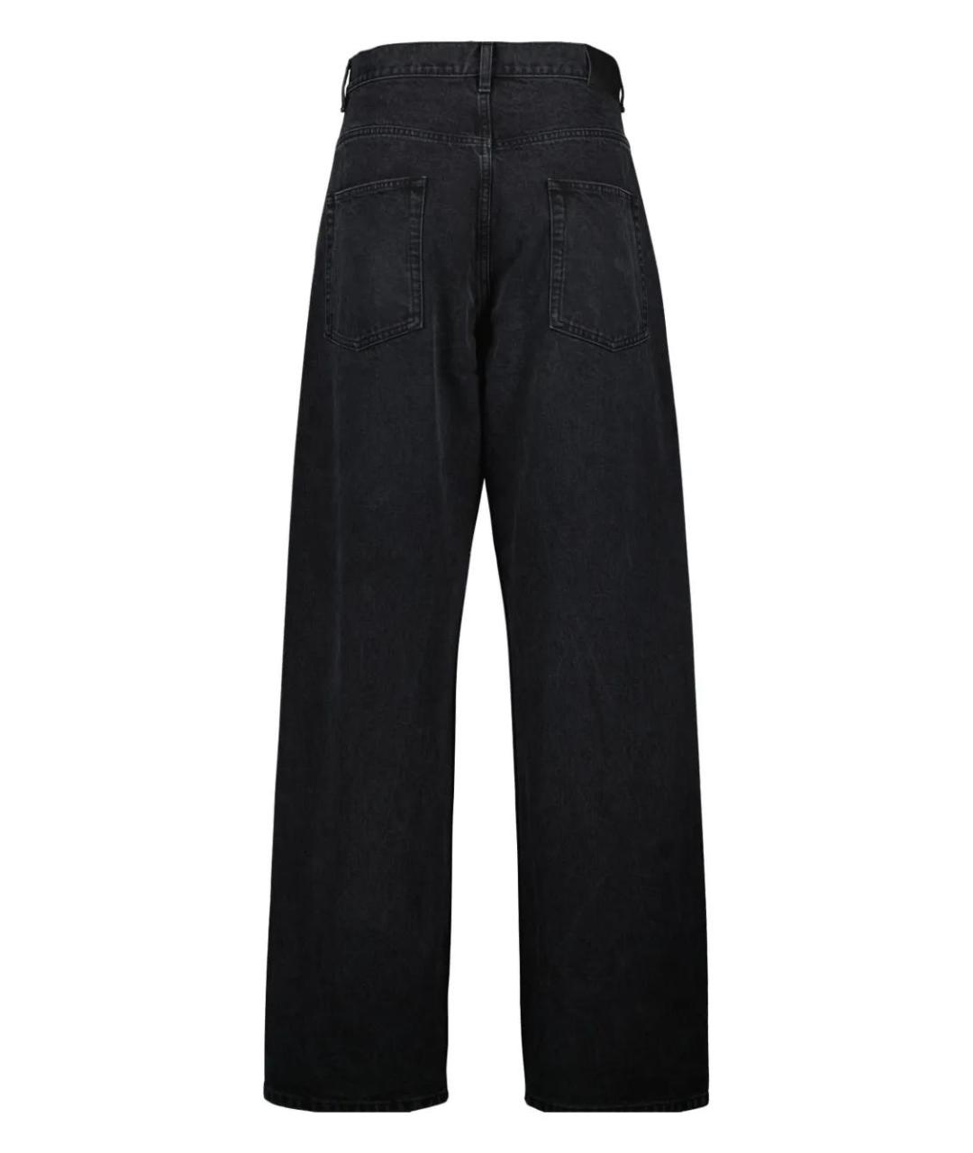 SAINT LAURENT Черные хлопковые прямые джинсы, фото 2