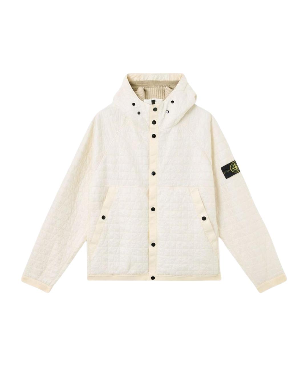 STONE ISLAND Белая полиэстеровая куртка, фото 1