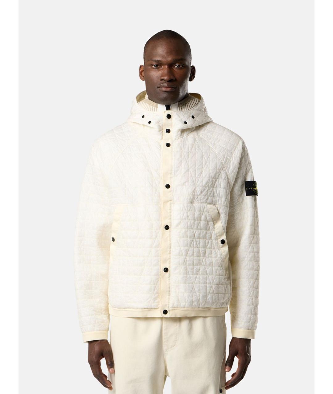 STONE ISLAND Белая полиэстеровая куртка, фото 2