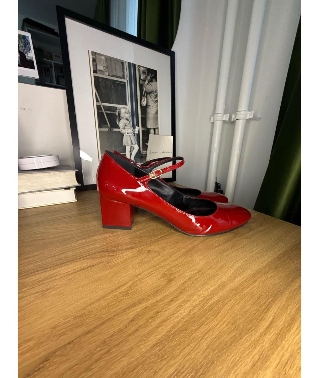 CELINE Красные туфли из лакированной кожи, фото 5
