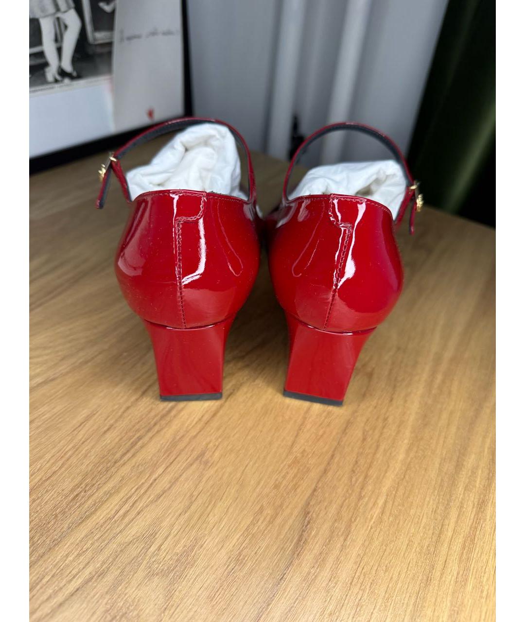 CELINE Красные туфли из лакированной кожи, фото 4