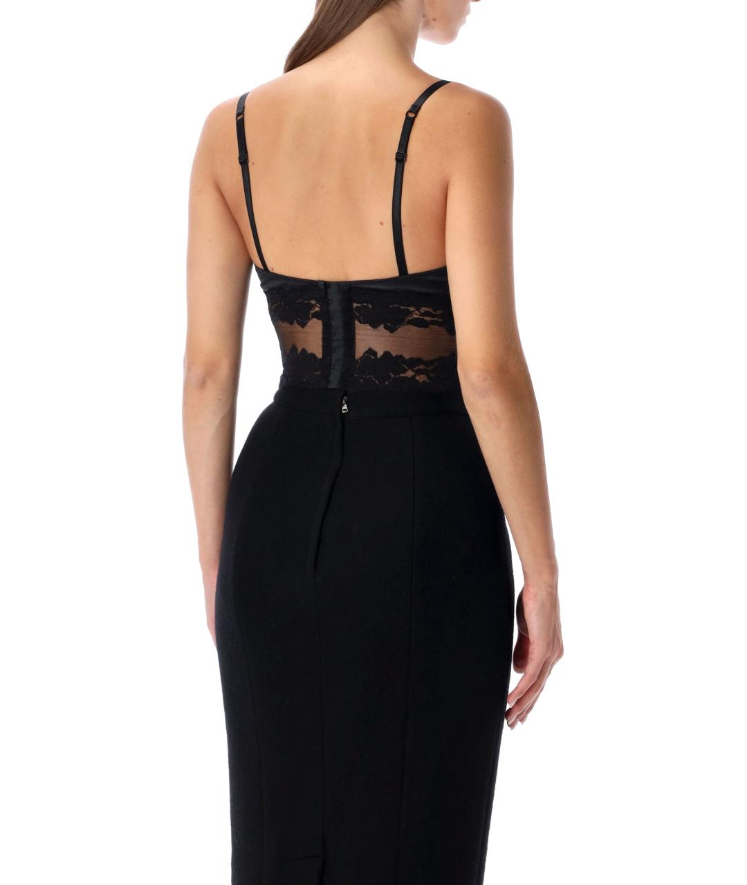 DOLCE&GABBANA Черная полиамидовая майка, фото 3