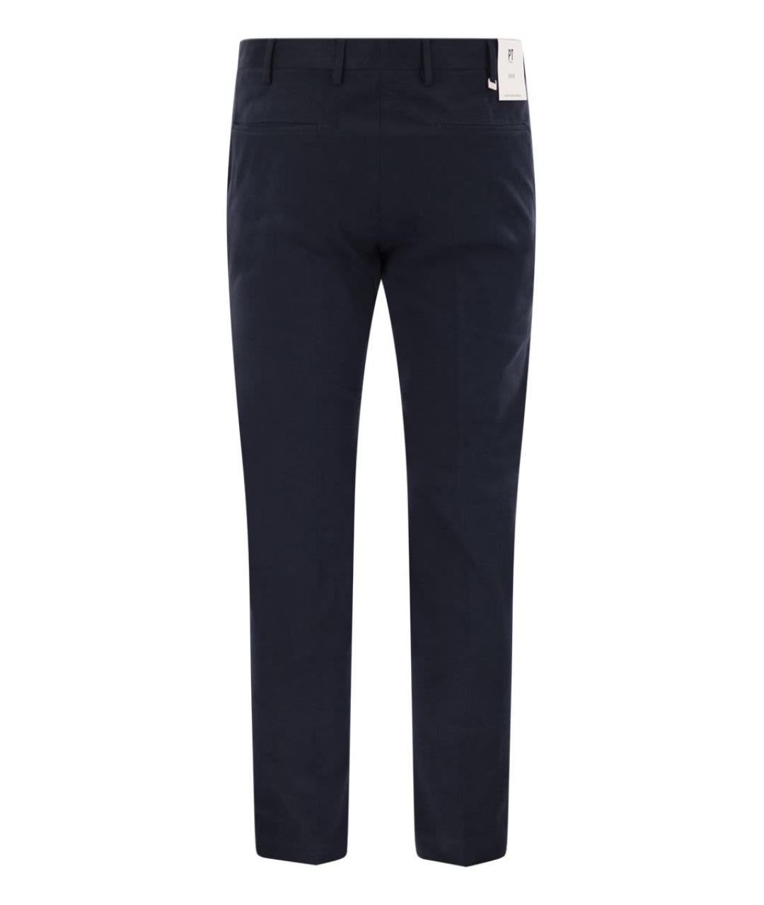PT TORINO Синие хлопковые повседневные брюки, фото 2