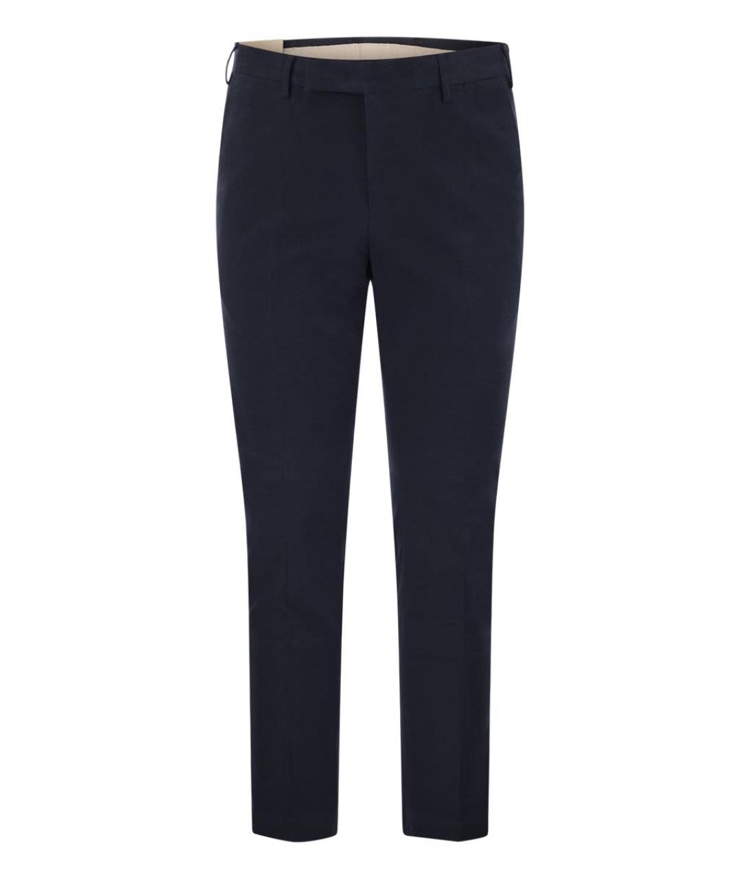 PT TORINO Синие хлопковые повседневные брюки, фото 1