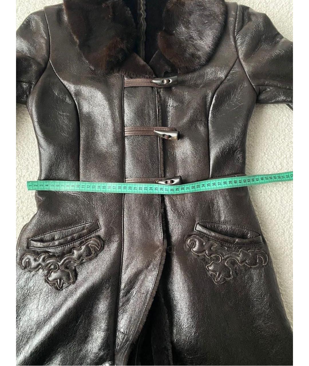 PRADA Коричневая кожаная дубленка, фото 8