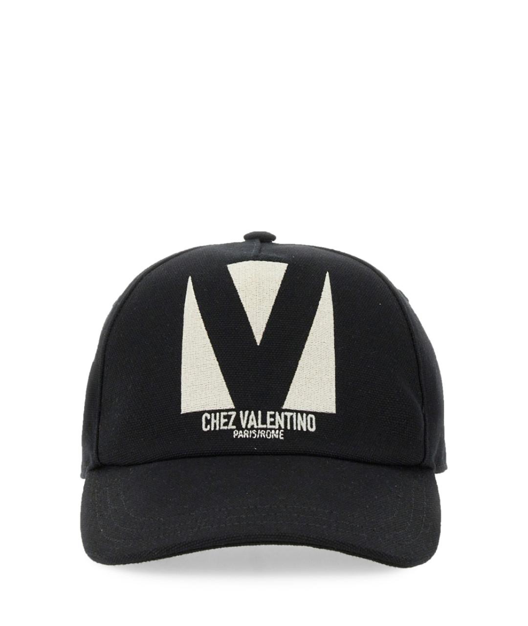 VALENTINO Черная хлопковая кепка/бейсболка, фото 1