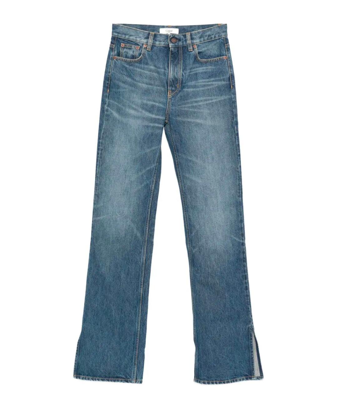 CHLOE Синие хлопковые прямые джинсы, фото 1