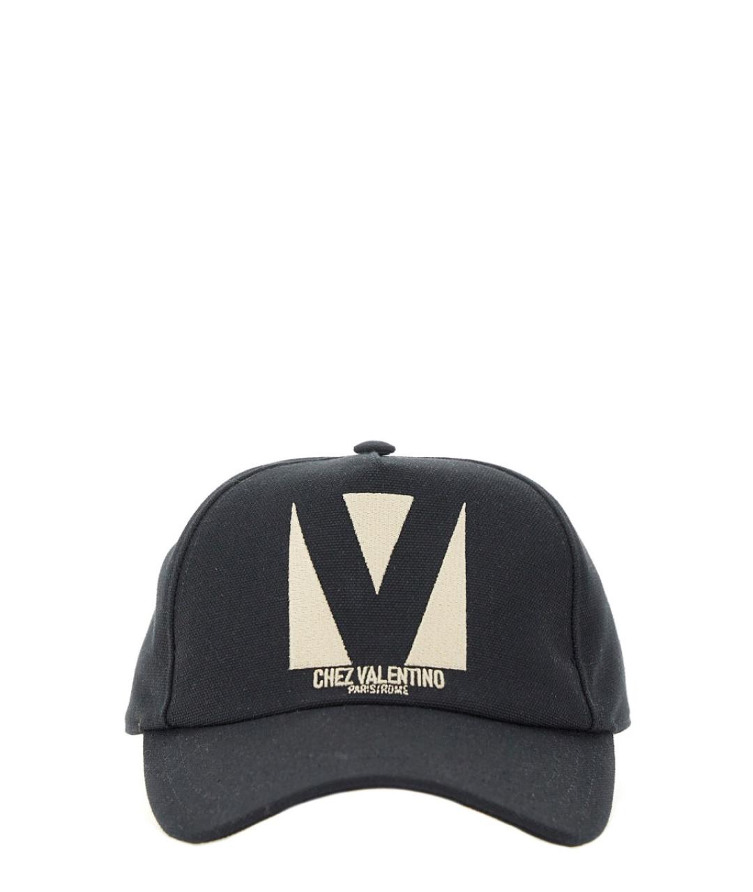 VALENTINO Черная хлопковая кепка, фото 1