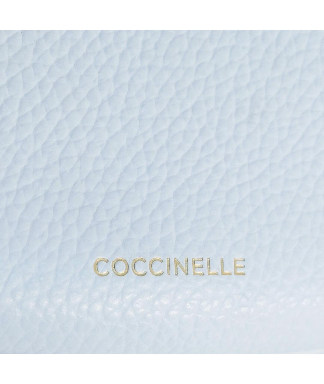 COCCINELLE Белая кожаная сумка с короткими ручками, фото 5