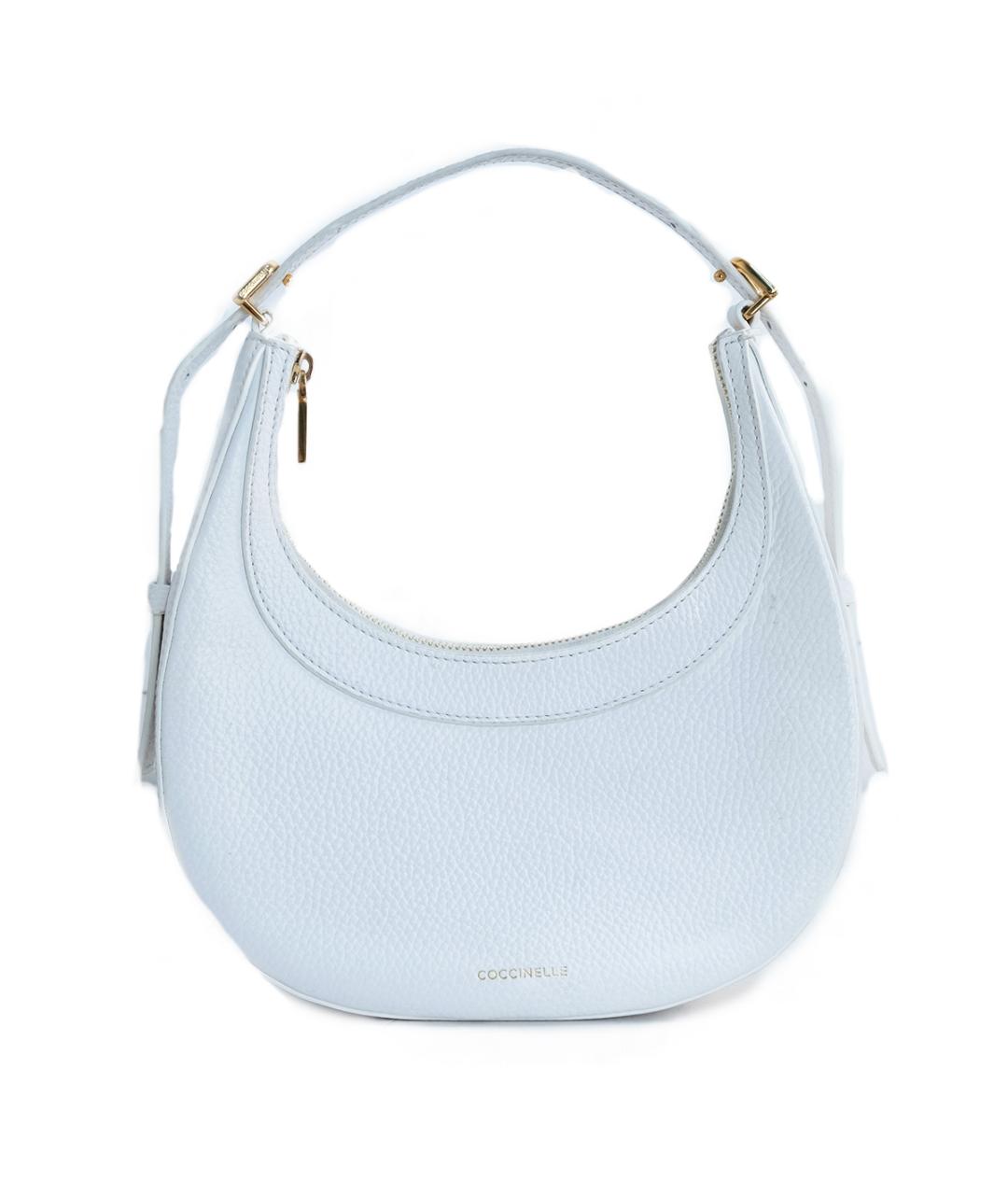 COCCINELLE Белая кожаная сумка с короткими ручками, фото 1