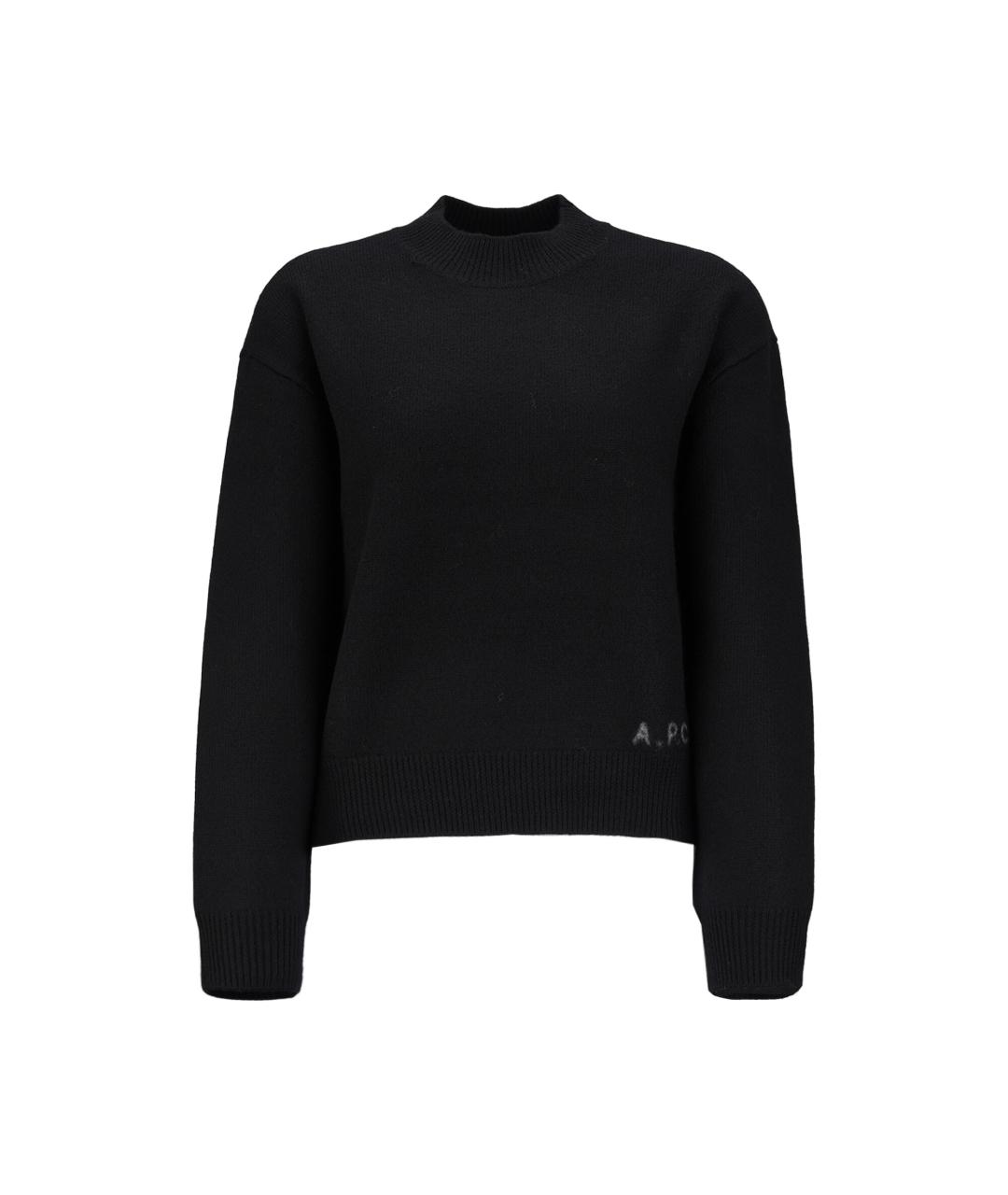 A.P.C. Черный шерстяной джемпер / свитер, фото 1