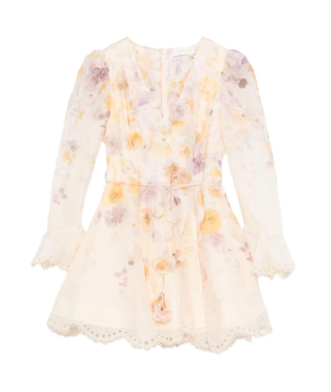 ZIMMERMANN Мульти льняное повседневное платье, фото 1