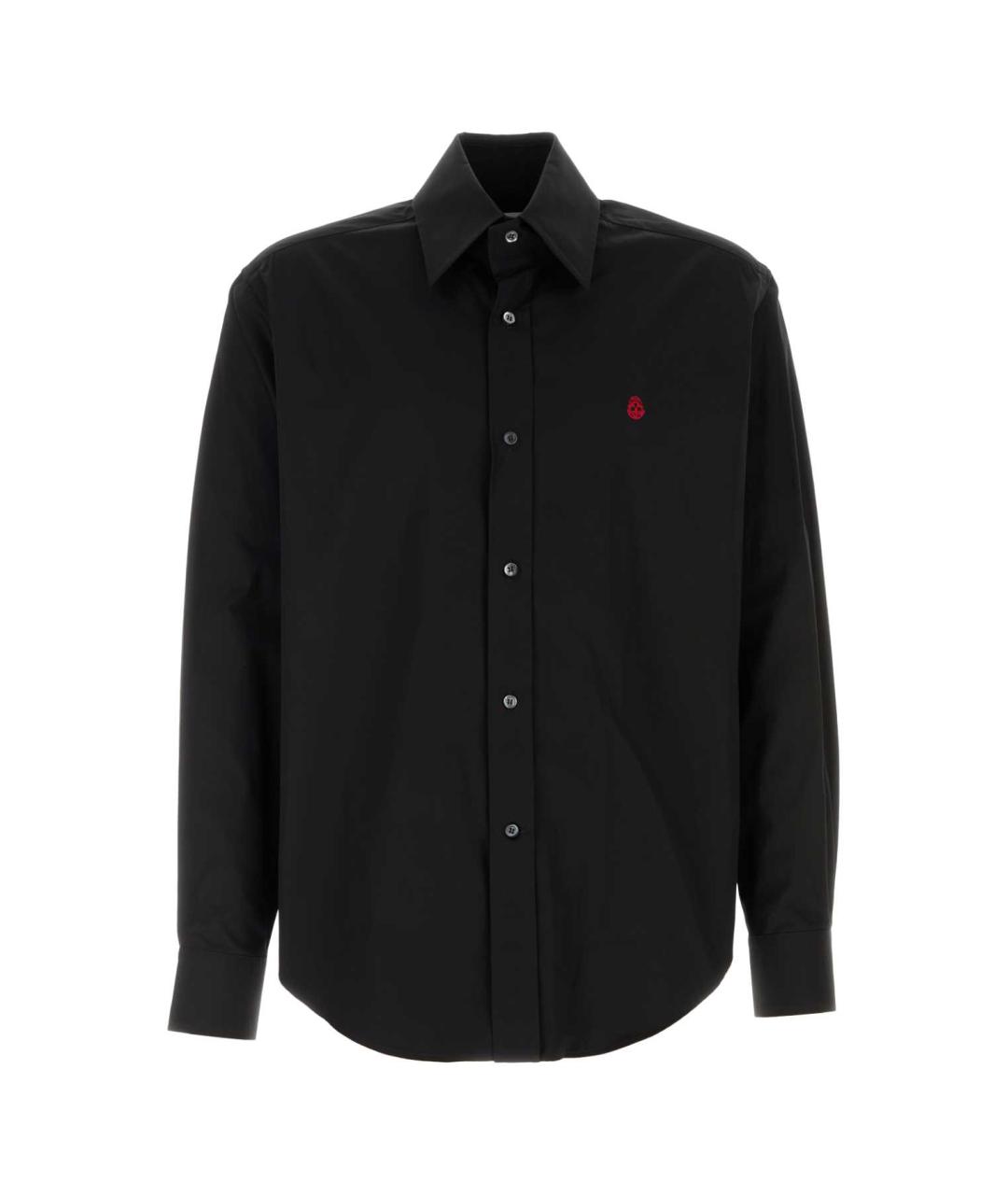 ALEXANDER MCQUEEN Черная хлопковая кэжуал рубашка, фото 1