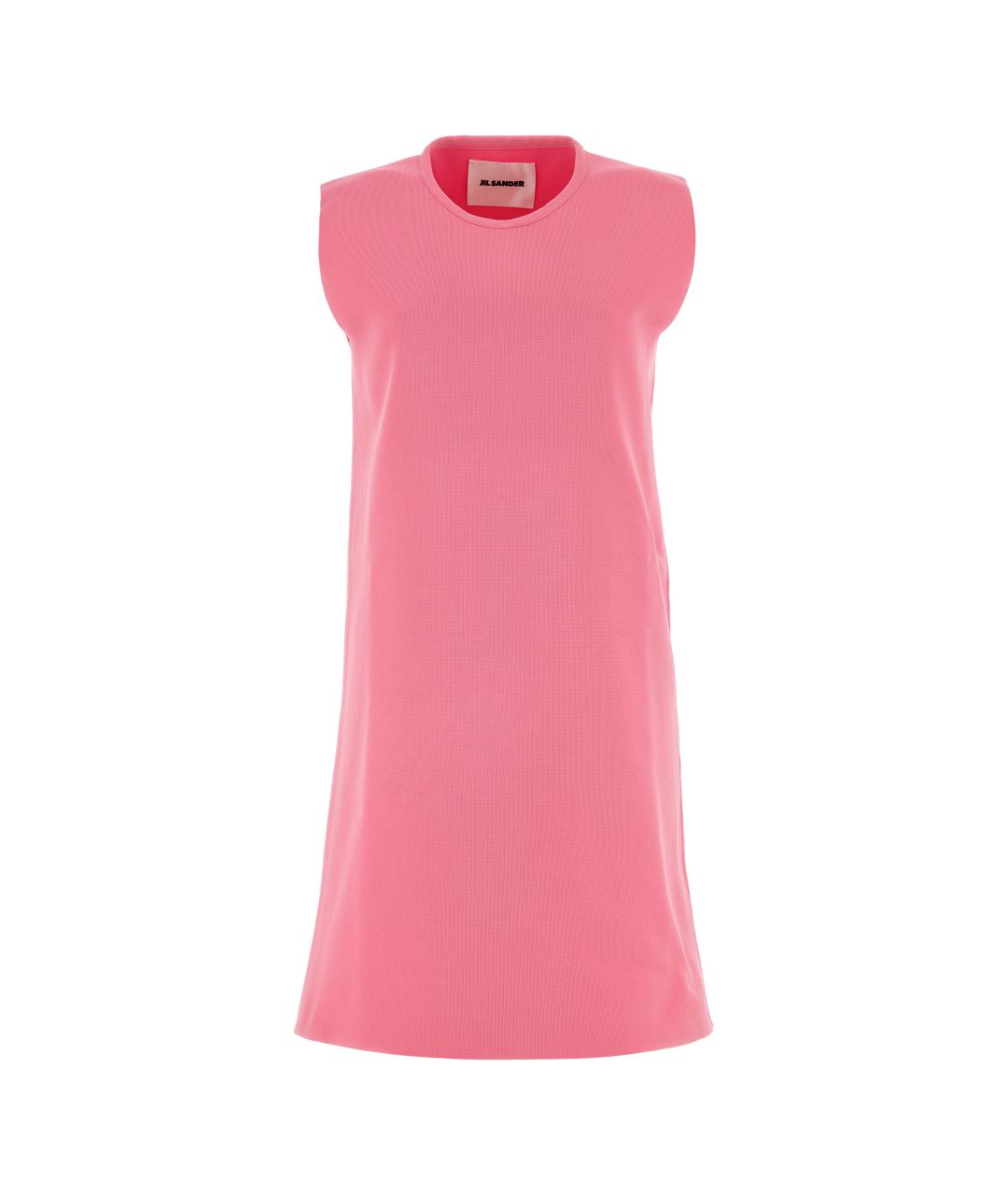 JIL SANDER Розовое полиэстеровое повседневное платье, фото 1