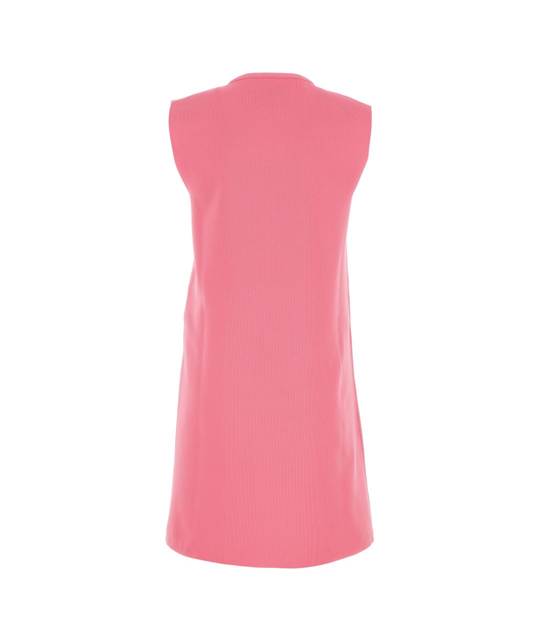 JIL SANDER Розовое полиэстеровое повседневное платье, фото 2