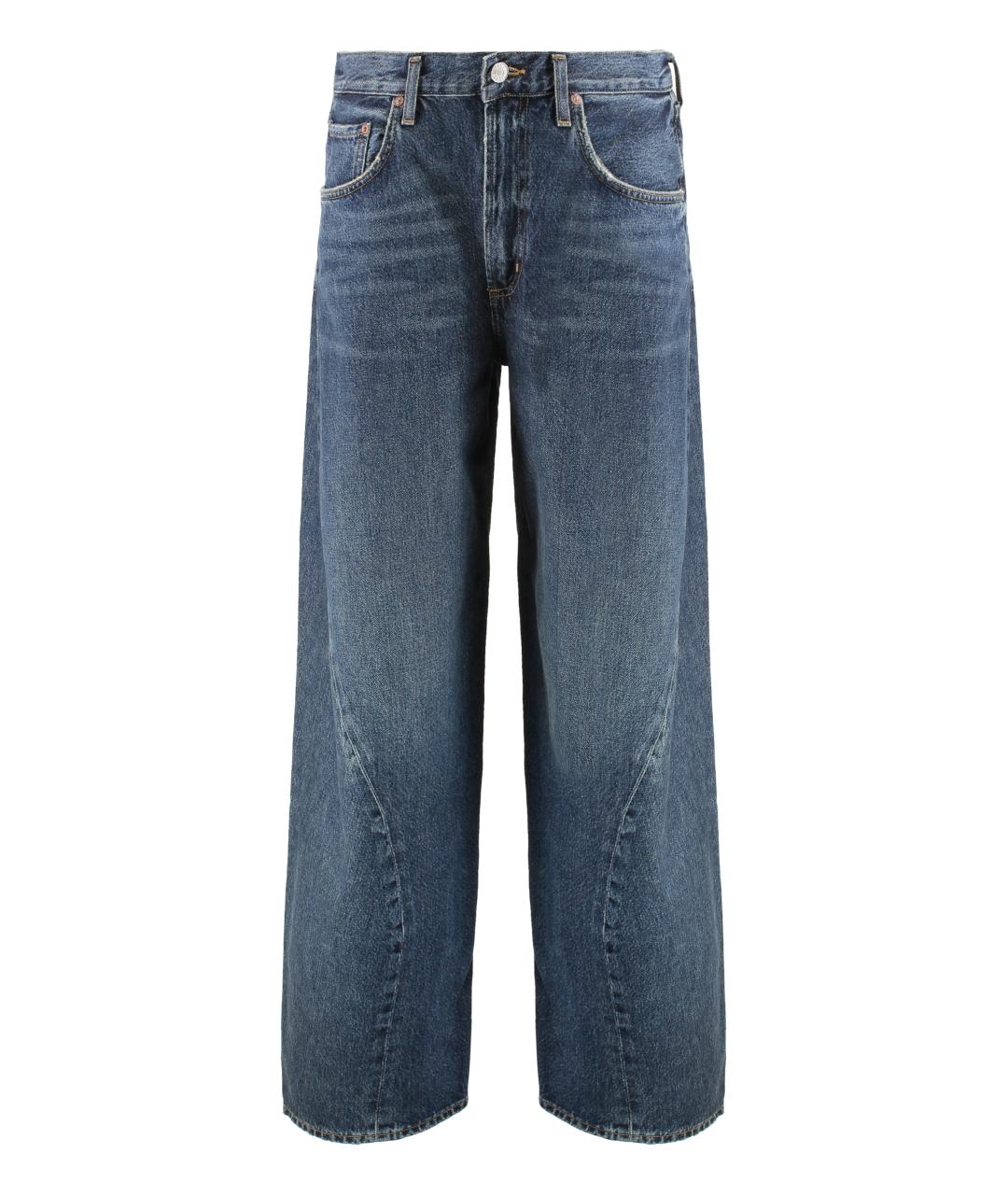 AGOLDE Синие хлопковые прямые джинсы, фото 1