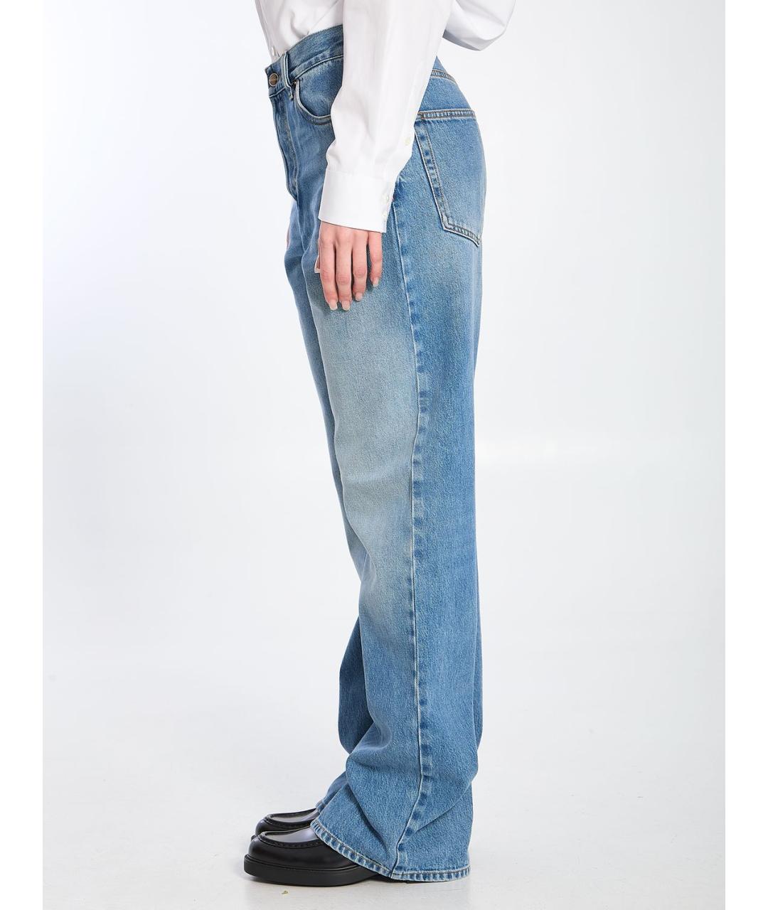 GUCCI Синие хлопковые прямые джинсы, фото 4
