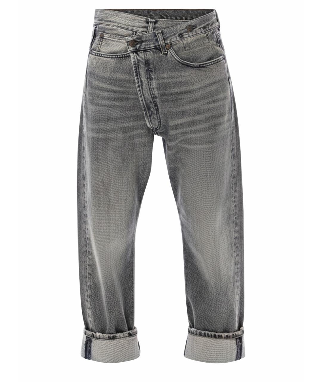 R13 Черные хлопковые прямые джинсы, фото 1