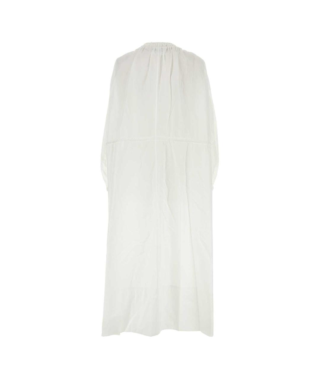 JIL SANDER Белое хлопковое повседневное платье, фото 2