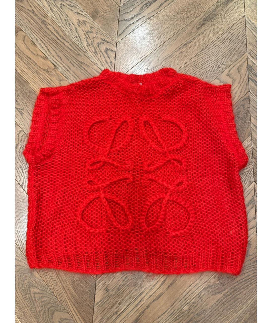 LOEWE Красный шерстяной джемпер / свитер, фото 5