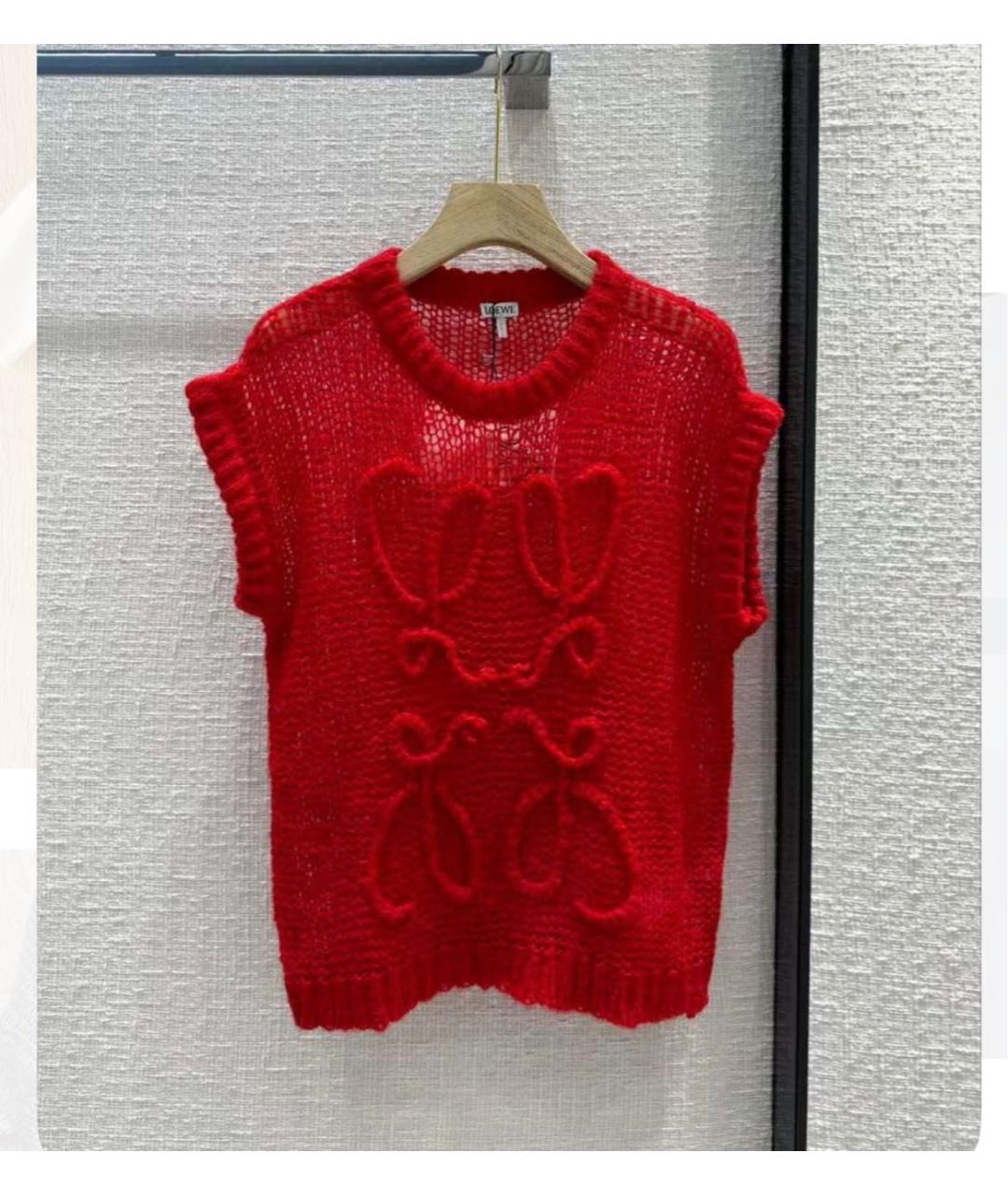 LOEWE Красный шерстяной джемпер / свитер, фото 4