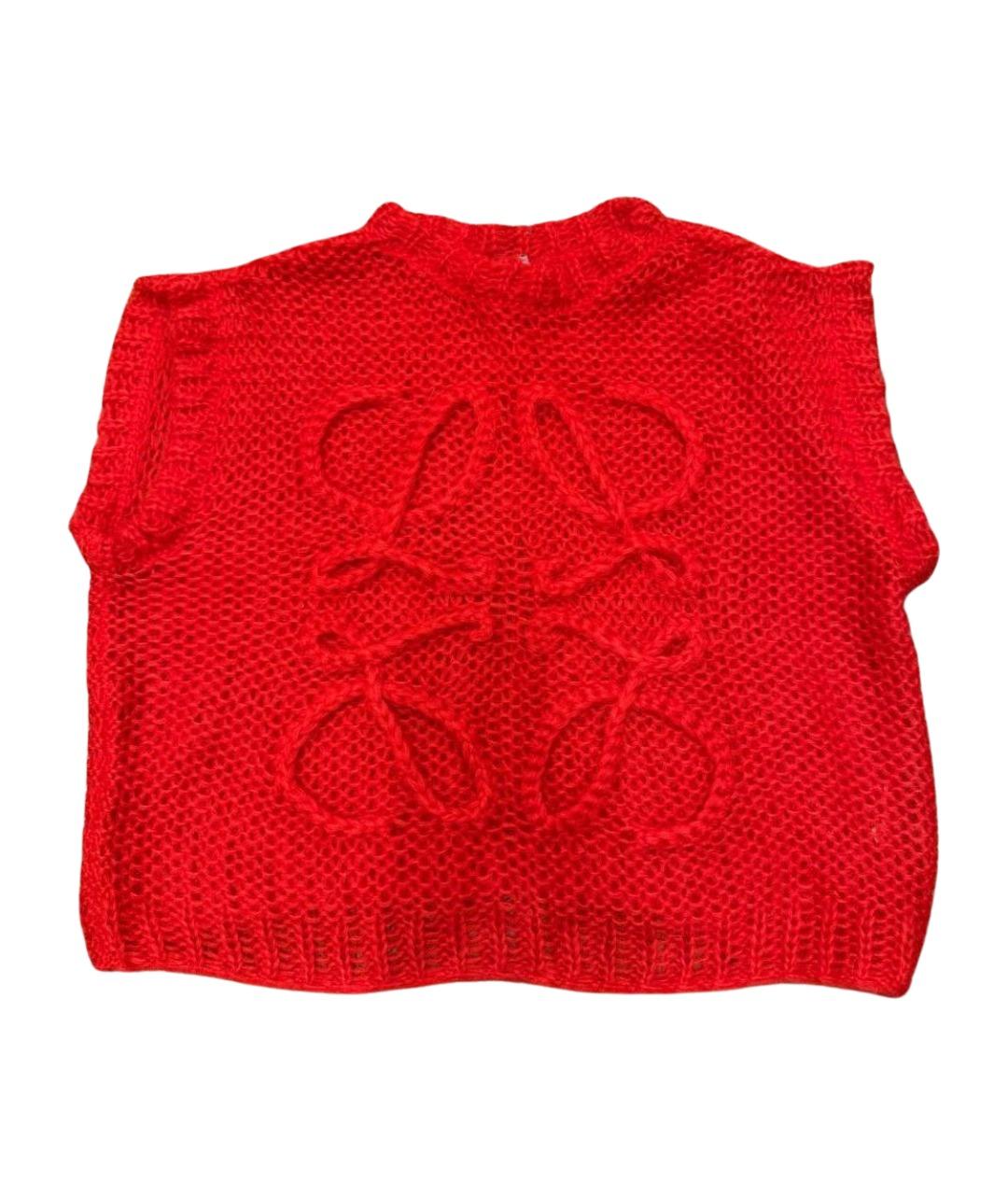 LOEWE Красный шерстяной джемпер / свитер, фото 1