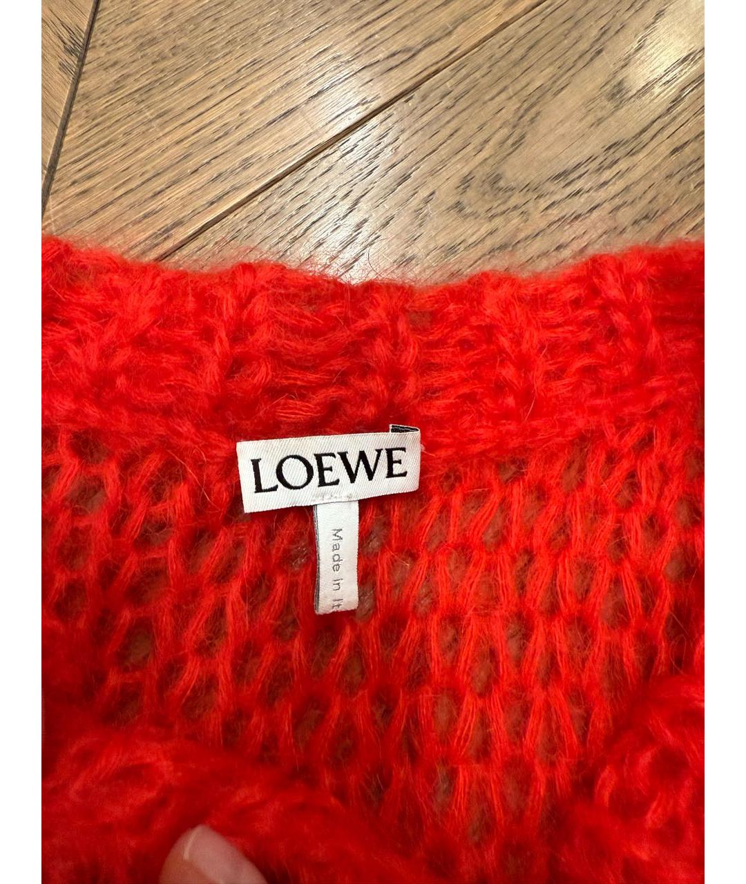 LOEWE Красный шерстяной джемпер / свитер, фото 2