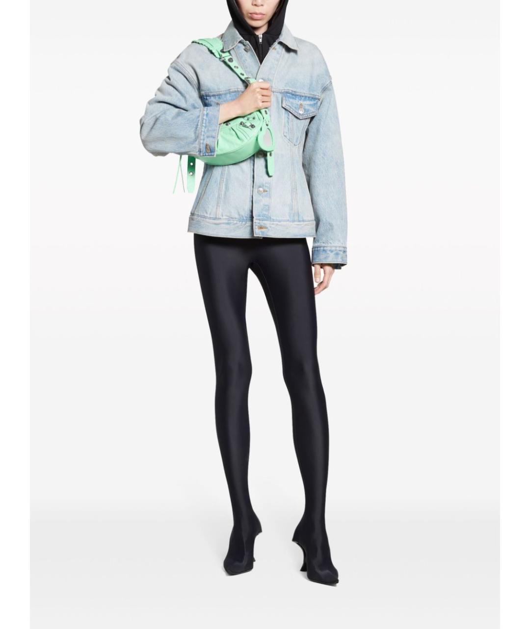 BALENCIAGA Голубая хлопковая куртка, фото 4