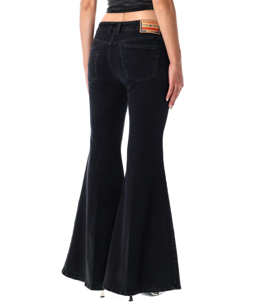 DIESEL Черные хлопковые прямые джинсы, фото 5