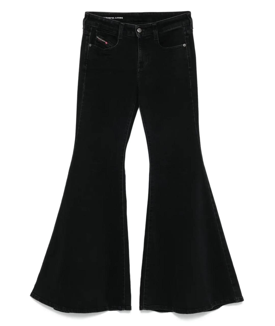 DIESEL Черные хлопковые прямые джинсы, фото 1