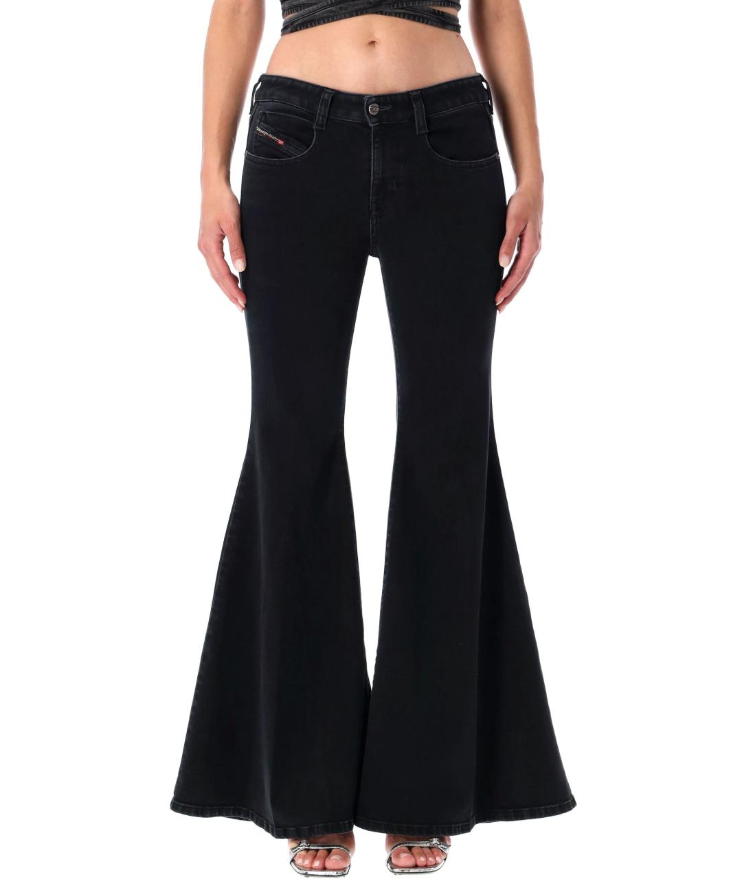 DIESEL Черные хлопковые прямые джинсы, фото 2