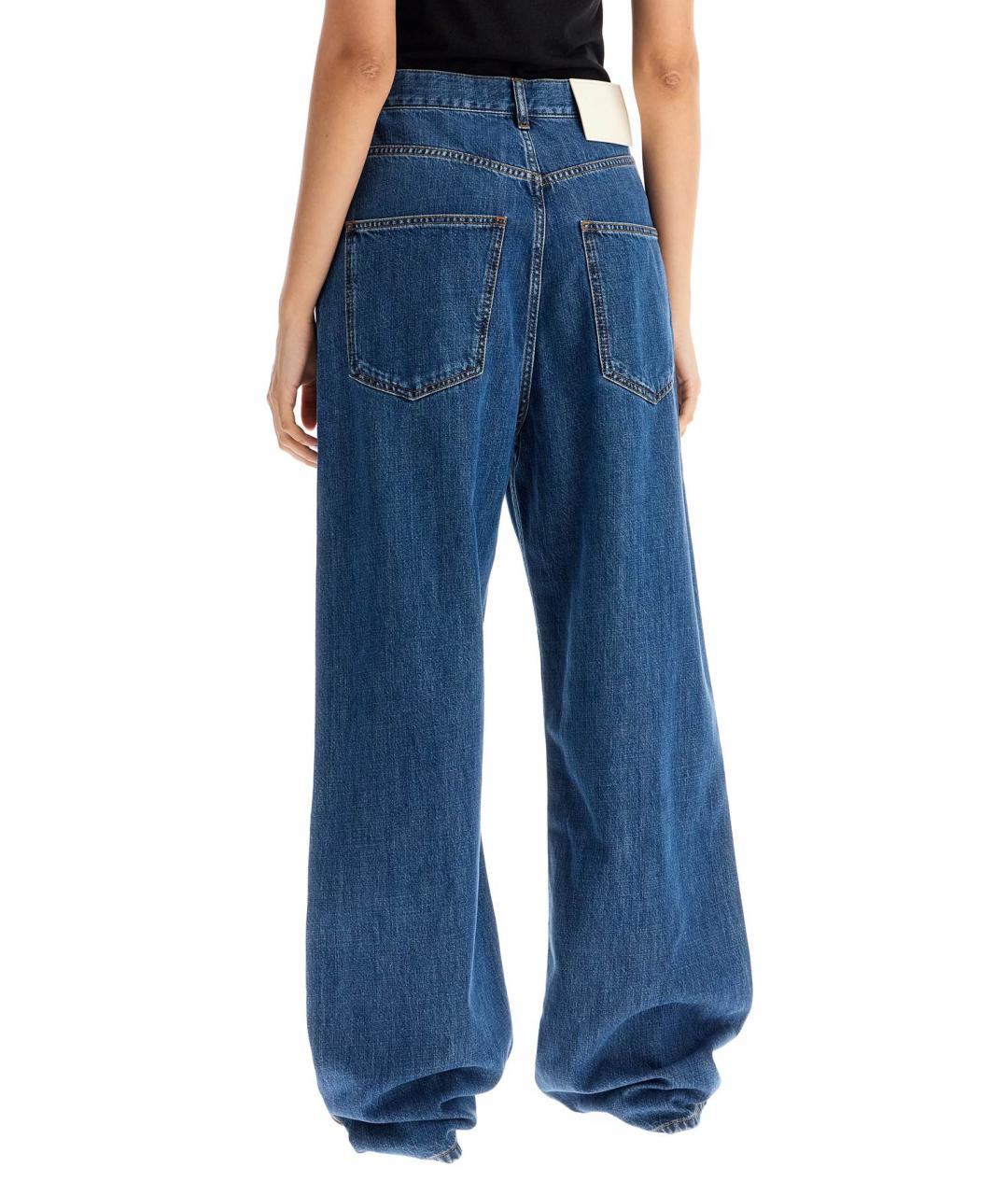 VALENTINO Синие хлопковые прямые джинсы, фото 3