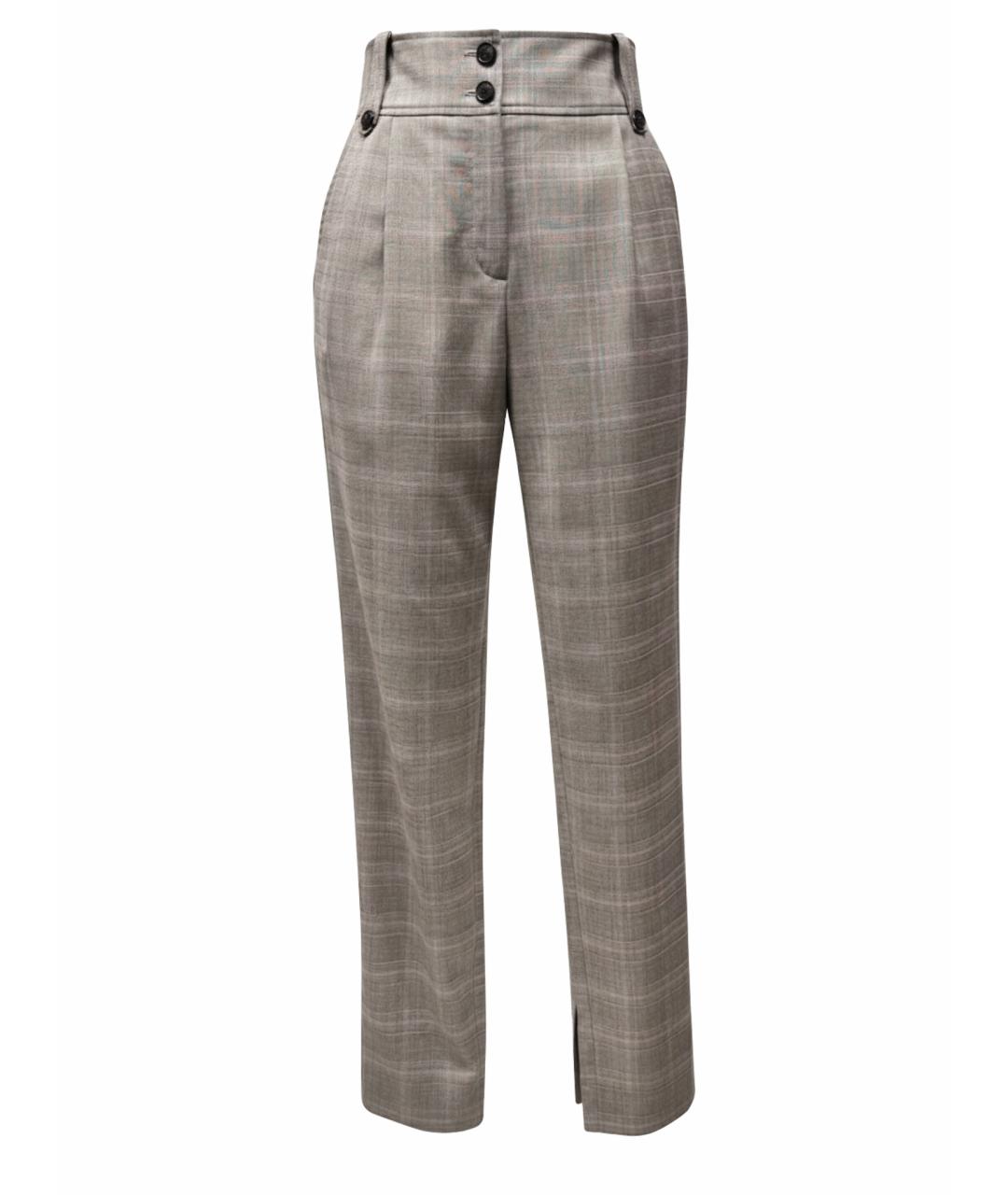 CHRISTIAN DIOR Антрацитовые шерстяные прямые брюки, фото 1