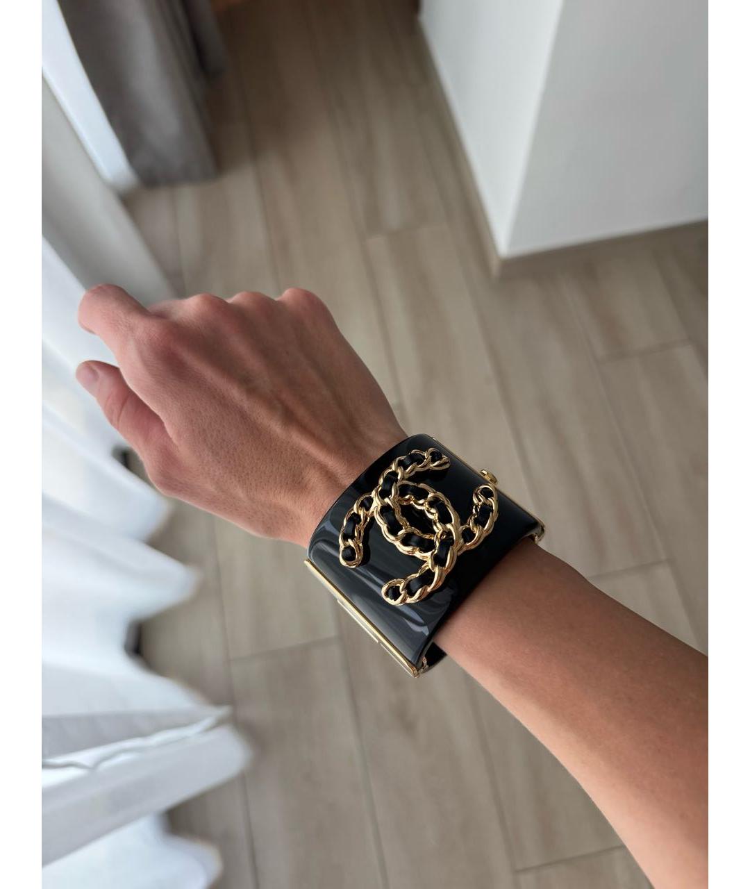CHANEL Черный пластиковый браслет, фото 5