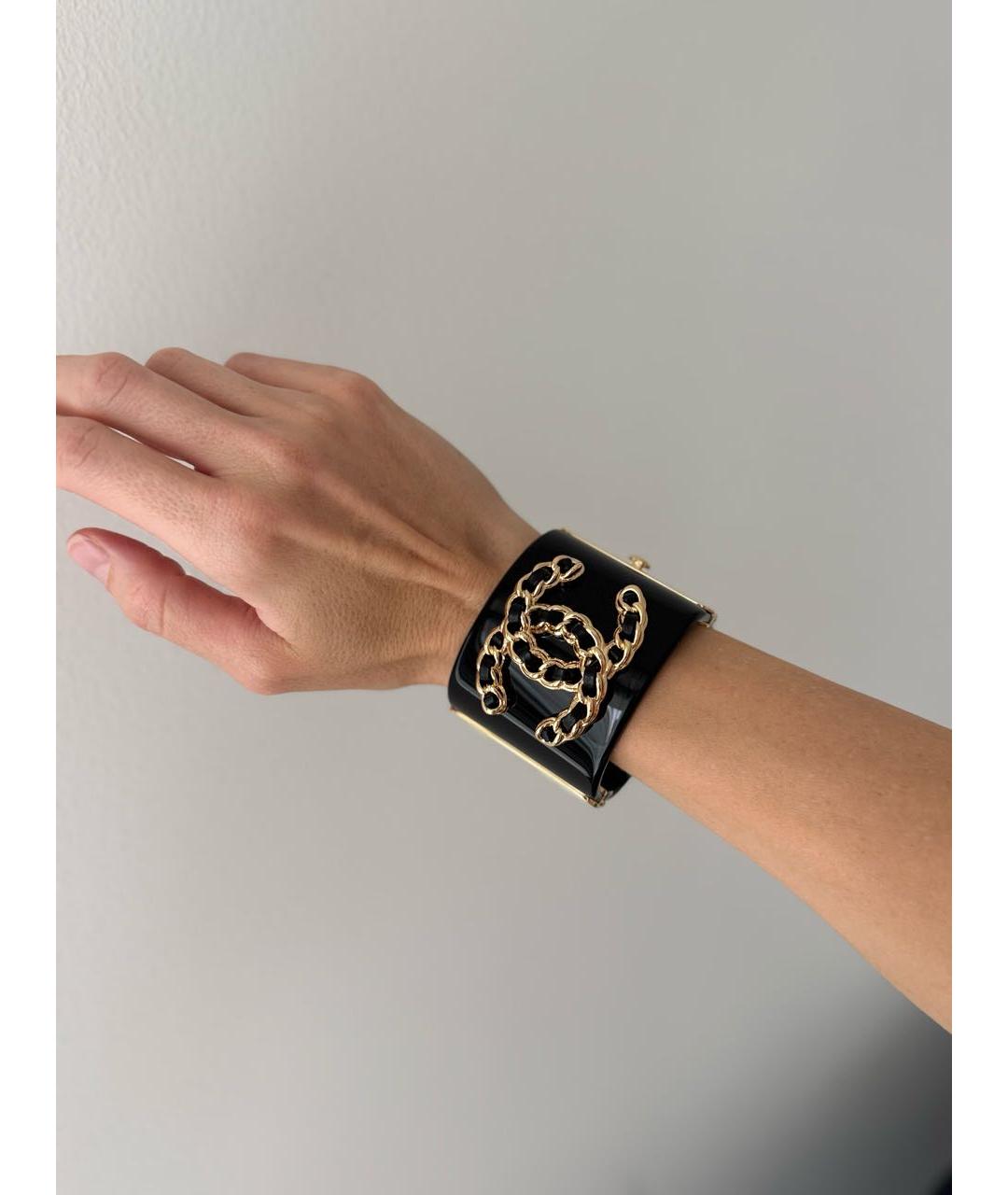 CHANEL Черный пластиковый браслет, фото 4