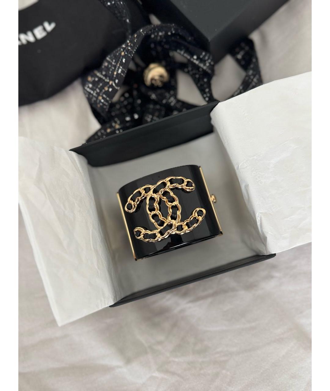 CHANEL Черный пластиковый браслет, фото 7