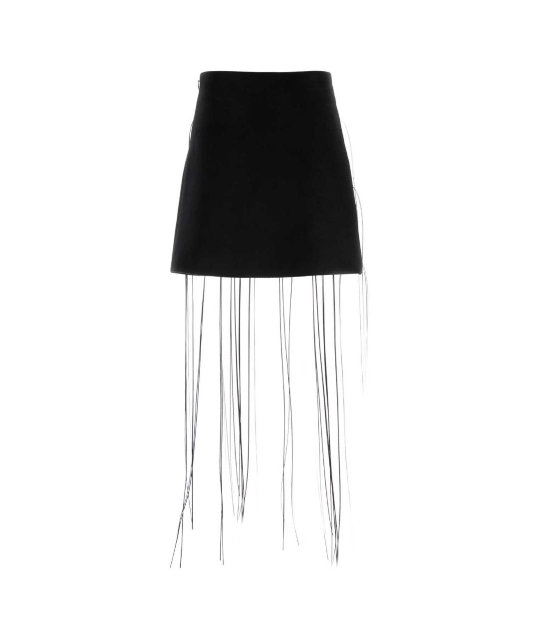 JIL SANDER Черная полиэстеровая юбка мини, фото 2