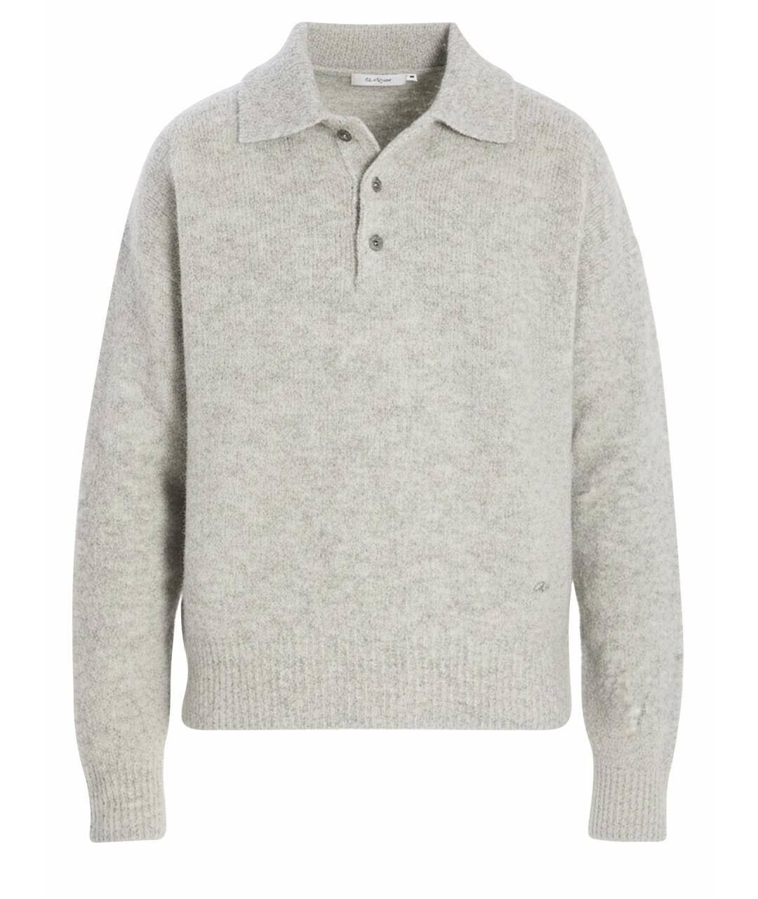 Ami Paris Серый шерстяной джемпер / свитер, фото 1