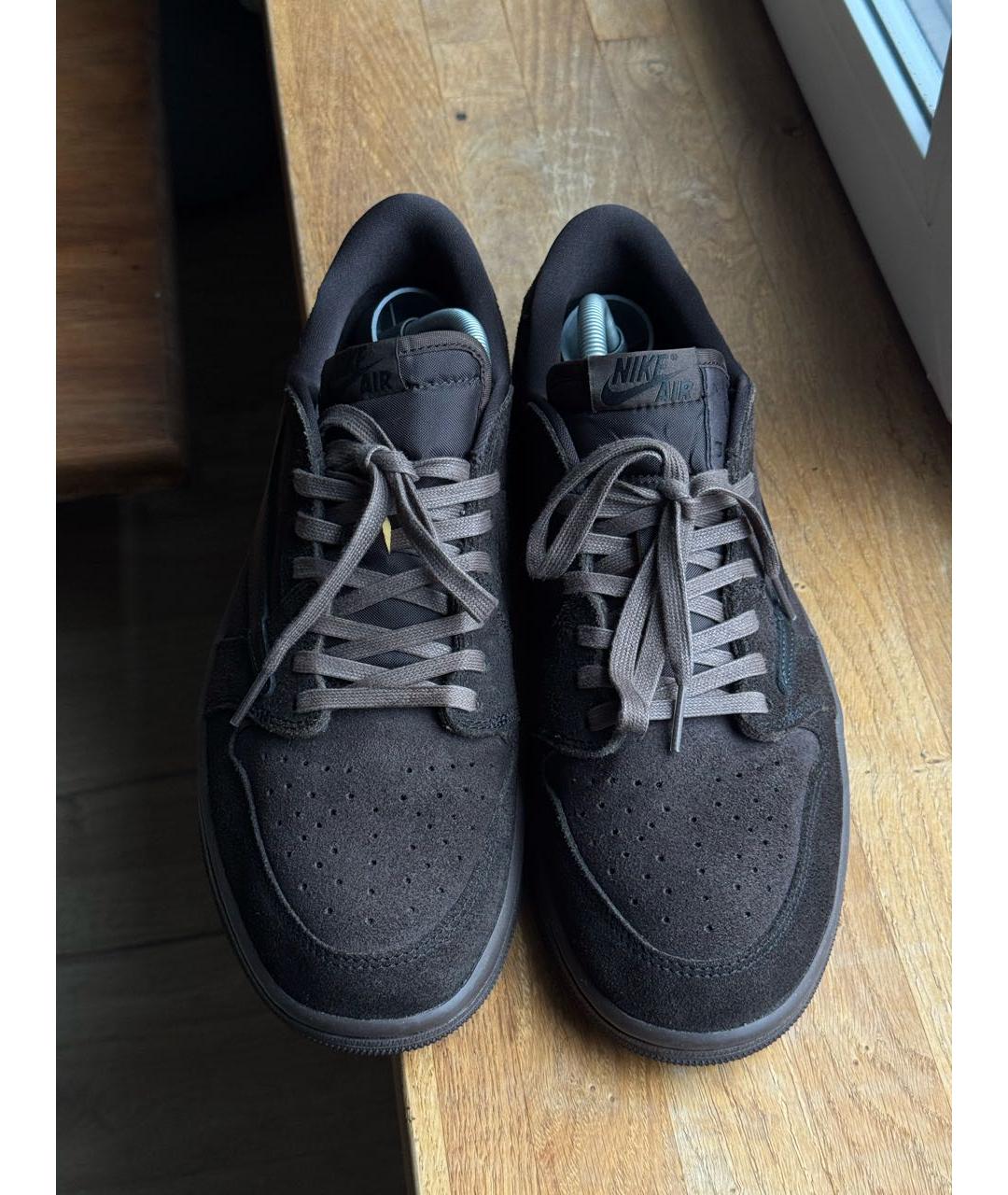 JORDAN Хаки замшевые низкие кроссовки / кеды, фото 2